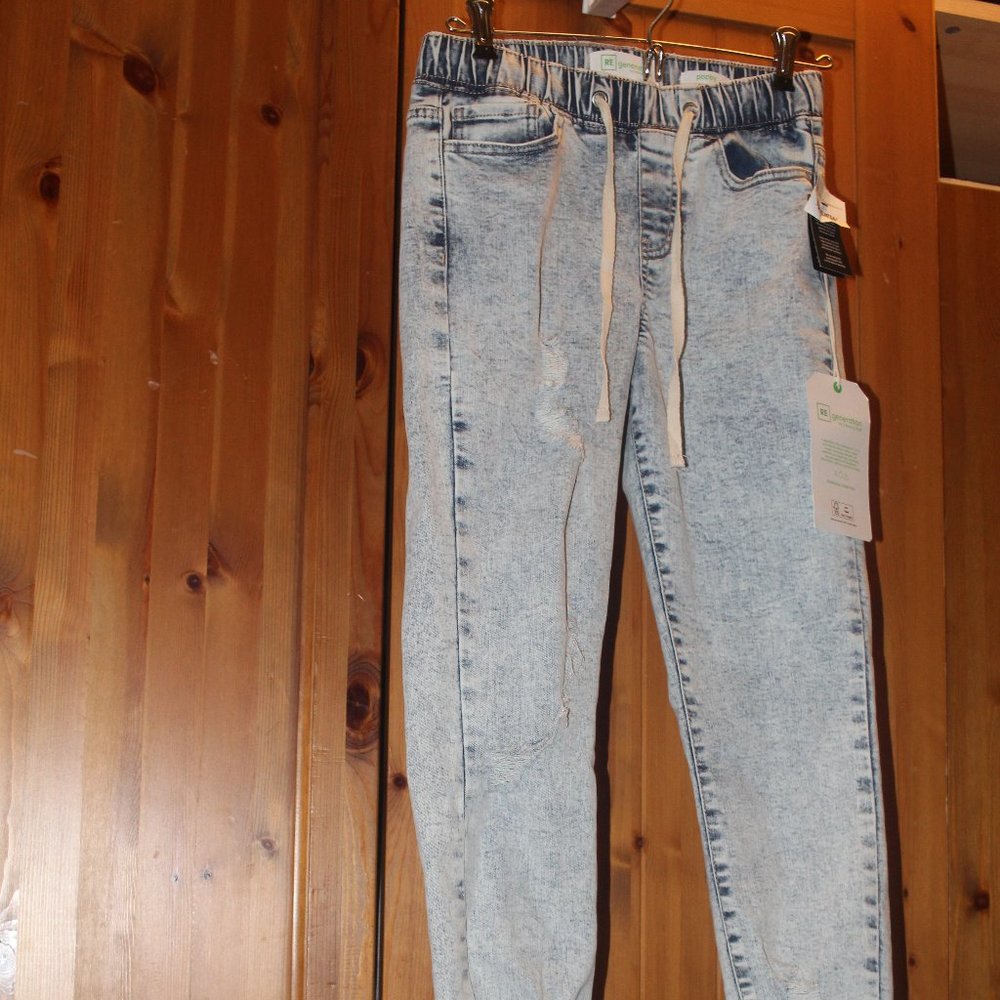 Celebrity Pink  RE Generation  Pull On Jogger Pants Distressed Hem Size …